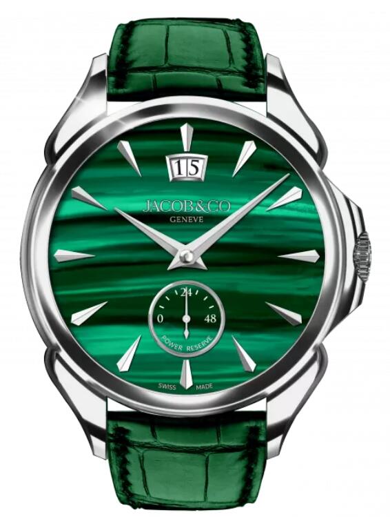 Jacob & Co. PALATIAL CLASSIC MANUAL BIG DATE - STAINLESS STEEL (MALACHITE) Watch Replica PC400.10.AA.AC.ABALA Jacob and Co Watch Price